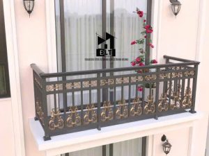 Mẫu lan Can bụng Thẳng Inox Sơn Nung số 02